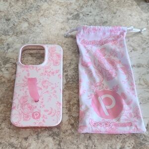 iPhone 14 Pro Loopy Case Pink Toille Phone Case